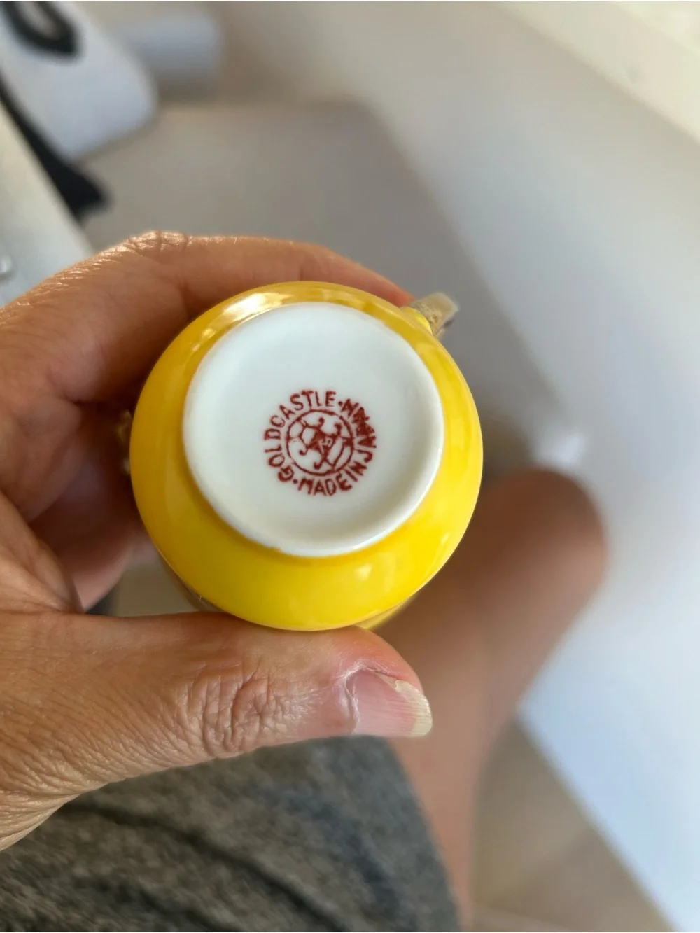 3 Sets Of Mini GOLDCASTLE Yellow Tea Cups